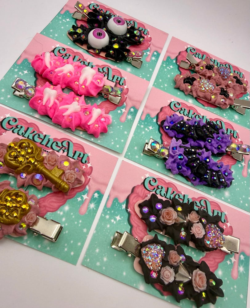 Image of Cakeheart Collection-Slice of Cake ceaseless hair clips