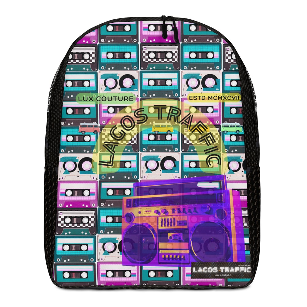 LAGOS TRAFFIC COUTURE LAPTOP TRAVELER'S BACKPACK (CASSETTE LIFE II)