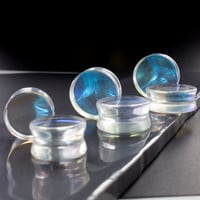 Image 1 of Glass Aurora Plugs - Borosilicate Glass - Gauge Jewellery for Stretched Ears - Plugs