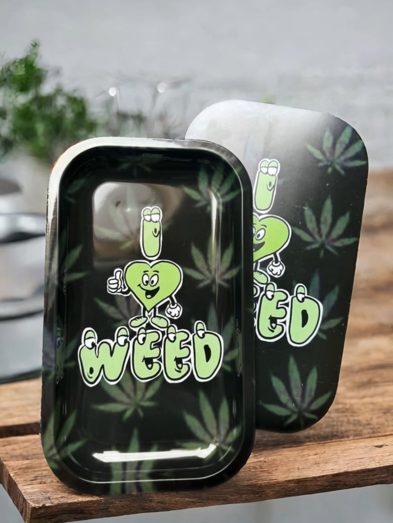 Image of I love weed rolling tray 