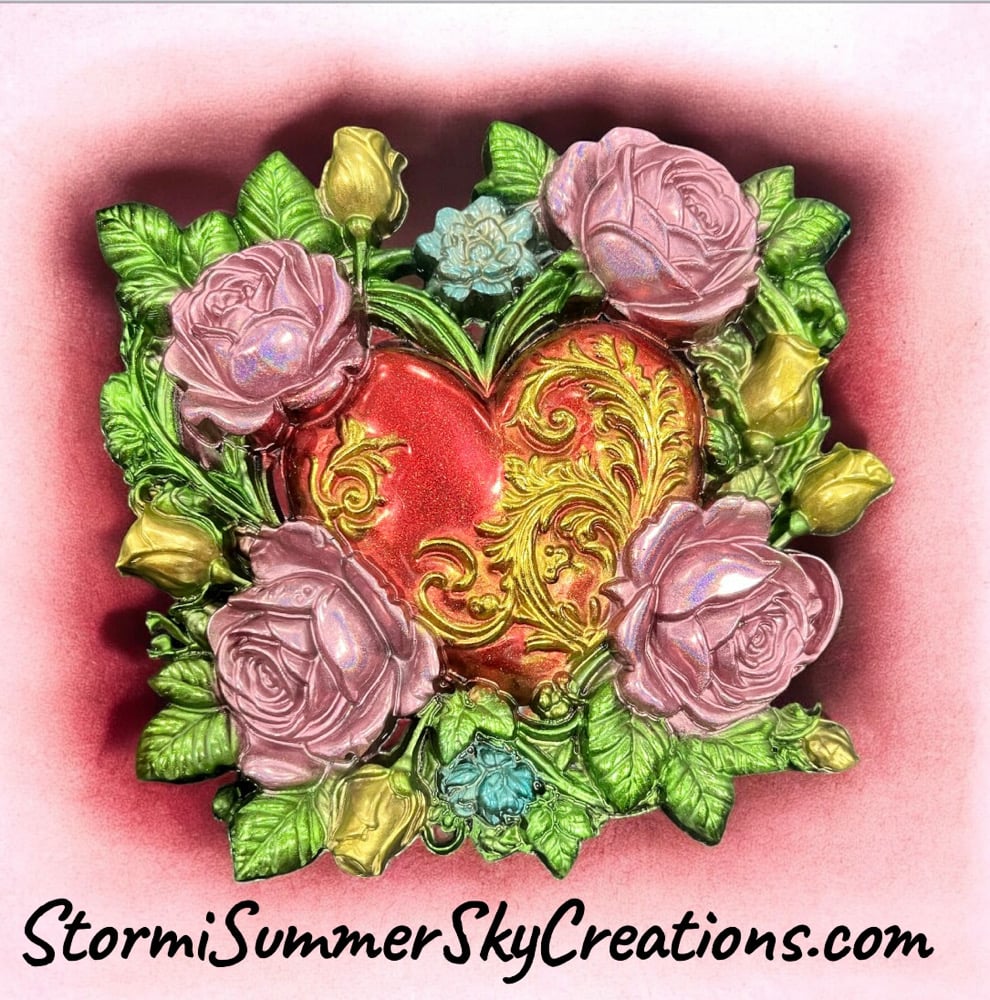 Image of Heart w/ Flower vines