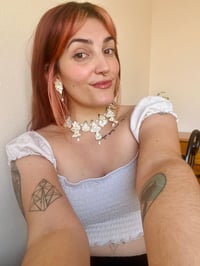 Image 4 of 🤍Snapdragon Studs🤍with freshwater pearls 