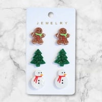 Image 3 of Holiday Acrylic Earrings Trio