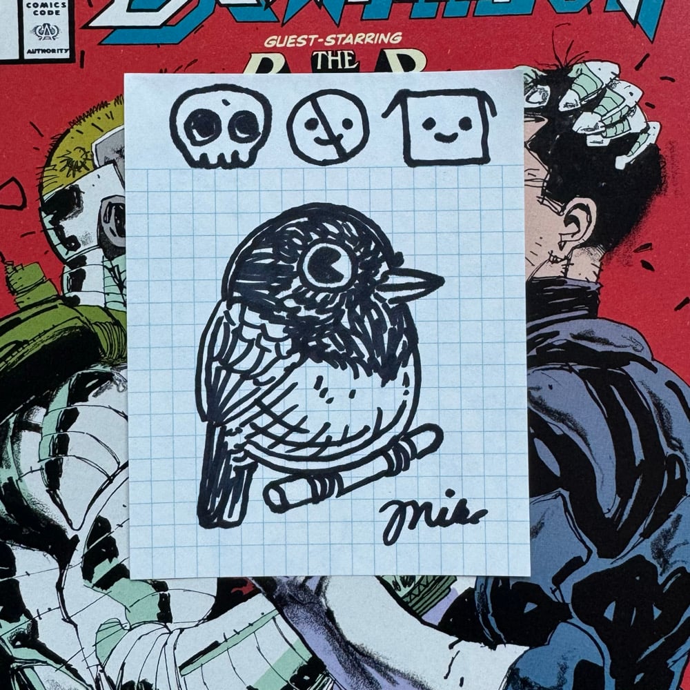 Image of Fat Bird Sharpie Sketch #68