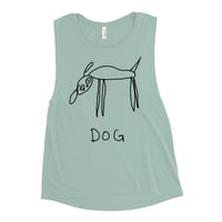 Image 3 of dog Ladies’ Muscle Tank 