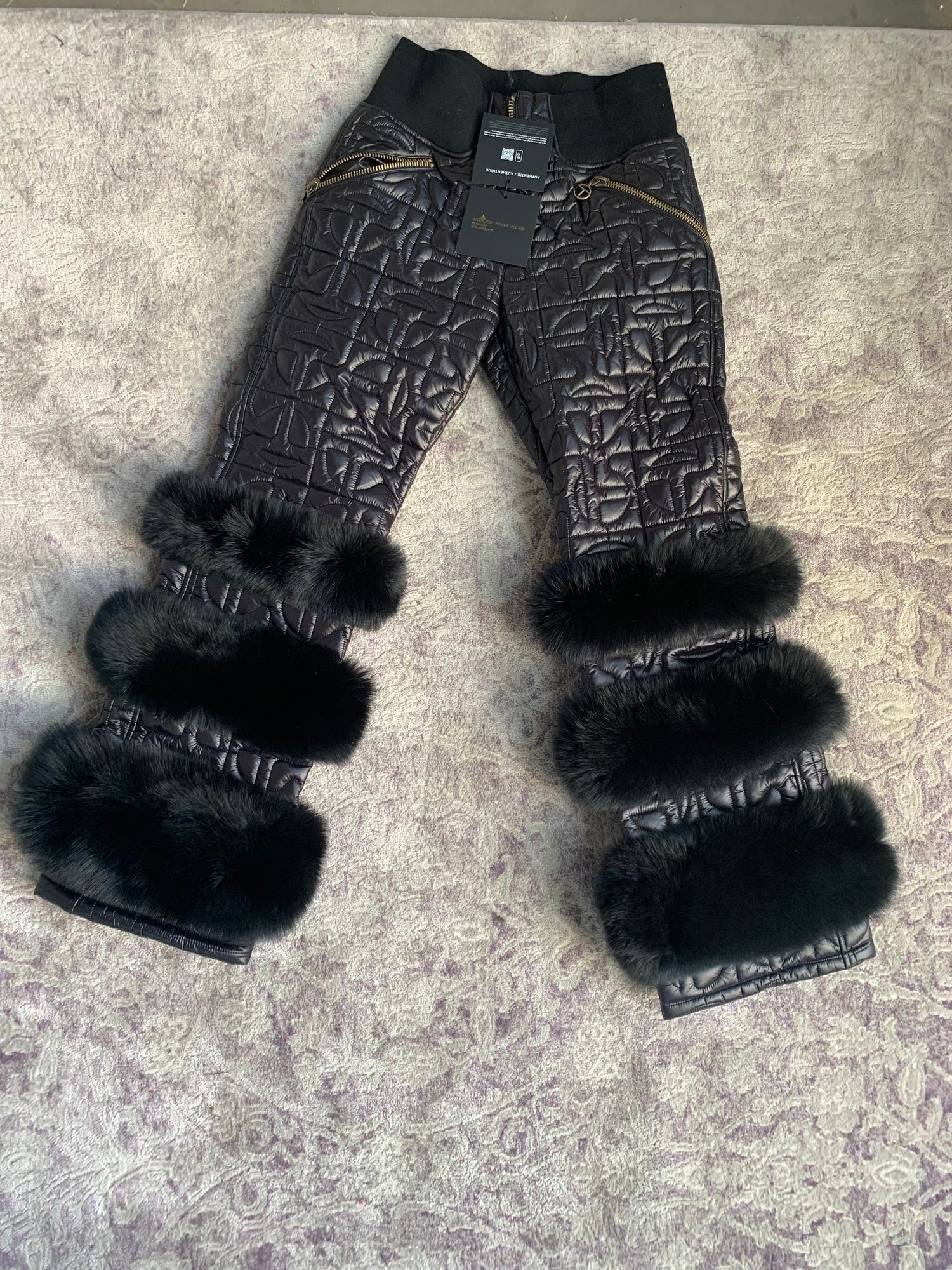 Moose Knuckles x Telfar Quilted Bomber Pants-Black Fox M/L