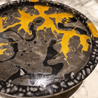 Image 4 of Handcrafted Marble-Effect Serving Set - Tray (30 cm) & Bowl (25 cm)