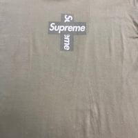 Image 2 of Supreme Cross Box Logo Sz L (OLIVE)