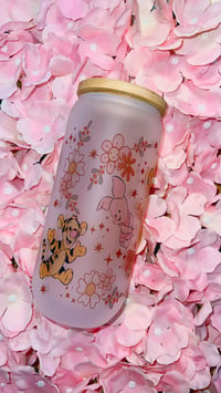 Image 3 of Pooh Floral Frosted 16 oz 