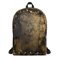 Image 1 of Gold and Black Tattered Texture Baroque Goth Inspired Backpack