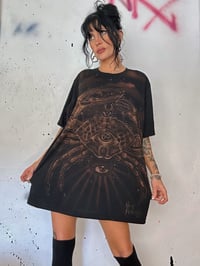 Image 3 of “LOVELY LITTLE CANCER” CUSTOM BLEACH PAINTED T-SHIRT XL