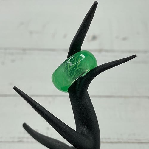 Image of The Anchor || Dragon Age Inquisition || Glow In The Dark Glowing Green Resin Ring