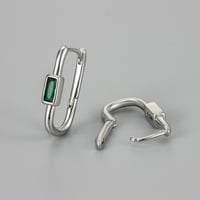 Image 1 of Emerald Shore Earrings - White Gold & 18k Gold Available