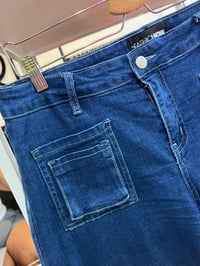 Image 2 of Fashion Nova denim cargo wide pants