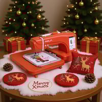 Image 1 of POOLIN EOC06-RE Extra Large 11in * 7.9in Single Needle Embroidery Machine 7'' LCD Touch Screen Compu