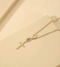 Image 2 of Fashionable Simple 8-shaped Cross Necklace