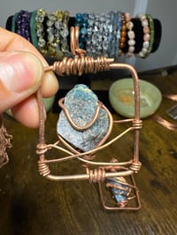 Image 1 of Blue Apatite Copper PENDANT ONLY
