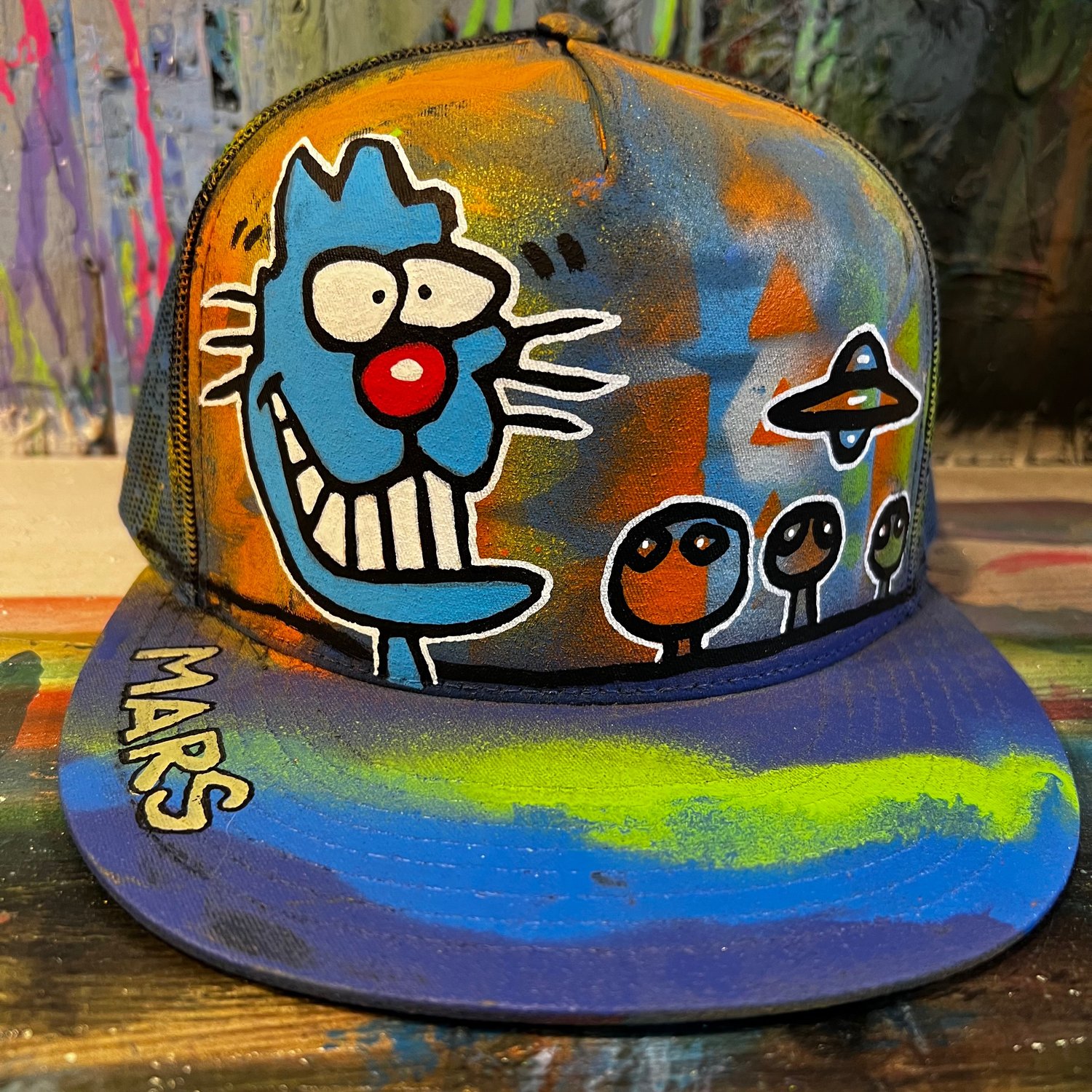 Hand Painted hat 409