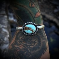 Image 3 of Heavy Turquoise Cuff- 6.5”