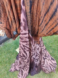 Image 2 of Wanderlust maxi dress Sari tie dye TAN & leopard 8- 18 uk