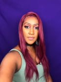 PLW Burgundy Lace Frontal Wig