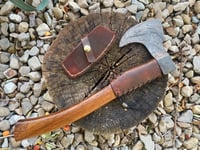 Image 3 of True Damascus axe with sheath 