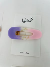 Image 4 of Barrette Poppie Clip Lilie B Créations tons de violet