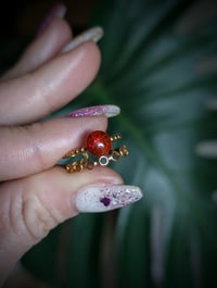 Image 1 of Garnet Inspired Double Band Ring