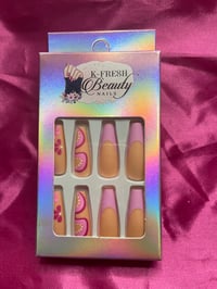 Nails - Long (Pink Design)