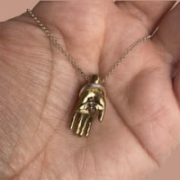 Image 1 of hand necklace with bee