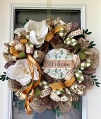 Image 4 of Magnolia welcome wreath 