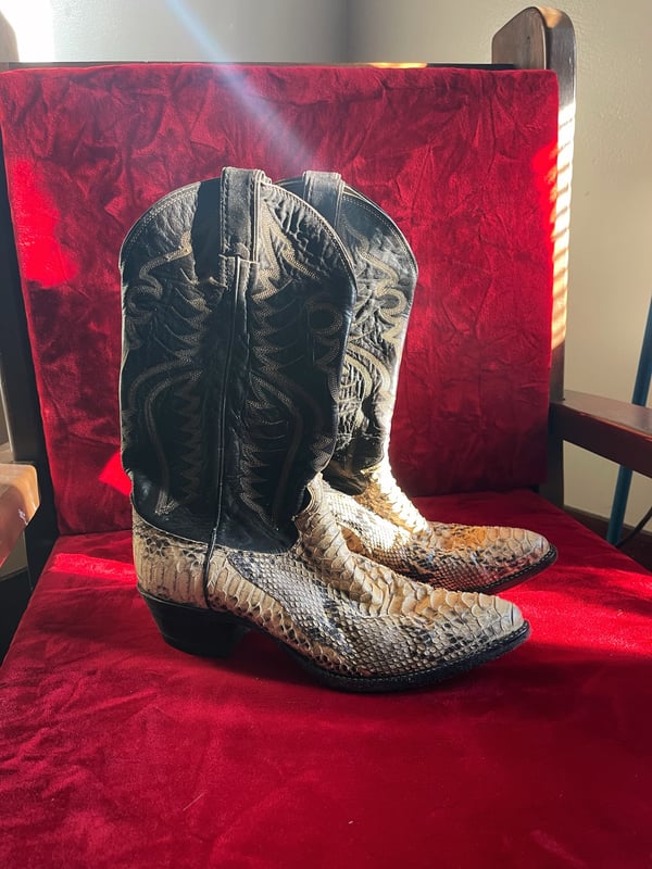 Image of WILD AT HEART SNAKESKIN COWBOY BOOTS