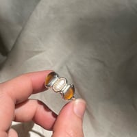 Image 4 of PEARL/AMBER SCORCH RING (P)