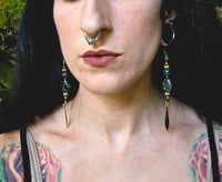 Image 1 of Kombaba Jasper and Brass Drop Earrings