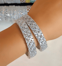 Image 3 of 2 Pieces American Diamond Bangles Set_GPB_1207