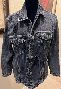 Image 2 of Vintage Black Denim Jacket Blondie