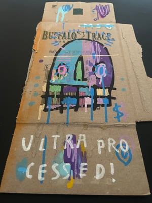 Image of ‘Ultra processed’ skull / cardboard (unframed)