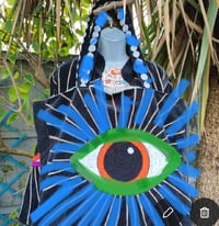 Image 7 of PRE-ORDER ONLY Wanderlust - Velvet evil eye oversized tote bag