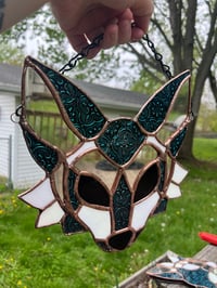 Image 2 of Wolf Head Glass Hanging (multiple)