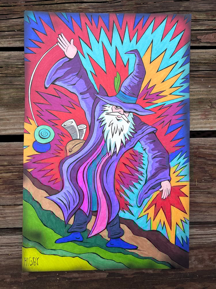 Image of Yo-Yo Wizard 11x17 inch original illustration 