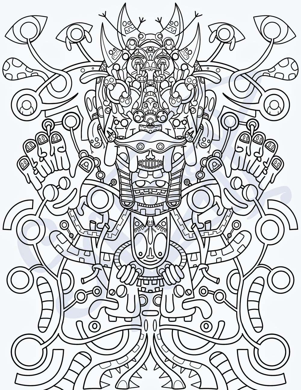 Image of Entities coloring book by Squeepz