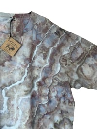 Image 3 of 2XL Adult Combed Cotton Tee in Stone Geode Ice Dye