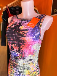 Image 4 of Electric Graffiti Abstract Mesh Dress M