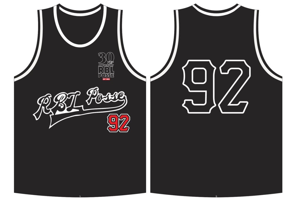 Image of RBL Posse Basketball Jersey (Black/White)