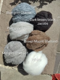 Image 1 of Carded Wool Sliver for Peg Loom Weaving, Felting or Spinning  