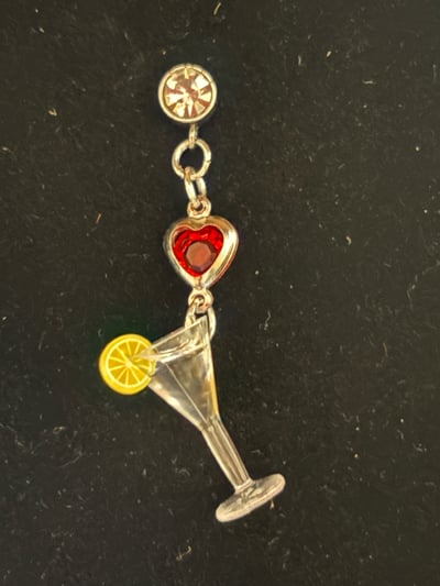 Image of Martini glass dangle earrings