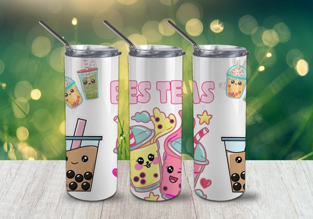 Image of 20 oz Bes Teas Boba Stainless Steel Insulated Tumbler 