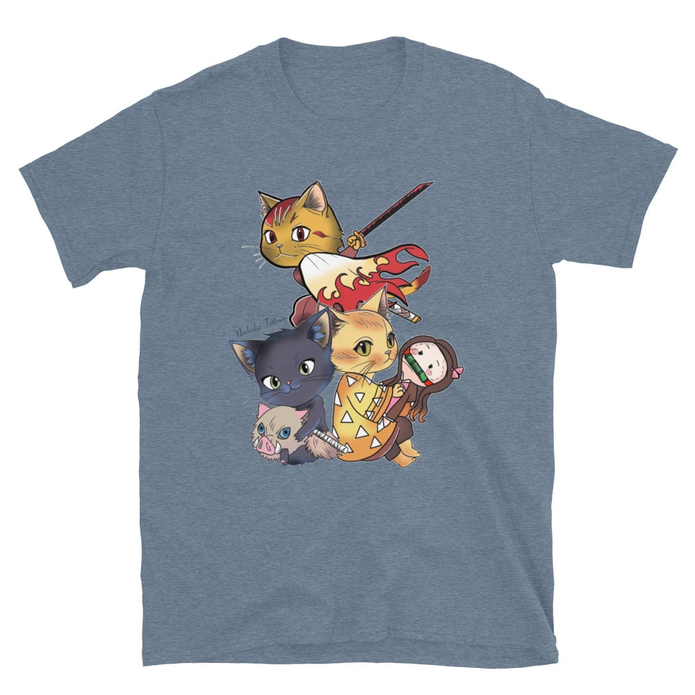 Cat Demon Slayer Short-Sleeve Unisex T-Shirt