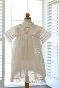 Image 8 of Size 4 Pink Swiss Dot & Hand Embroidered Dress
