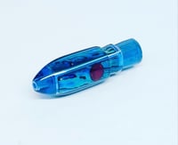 Image 1 of 5” BULLET BLUE W/PAUA SHELL